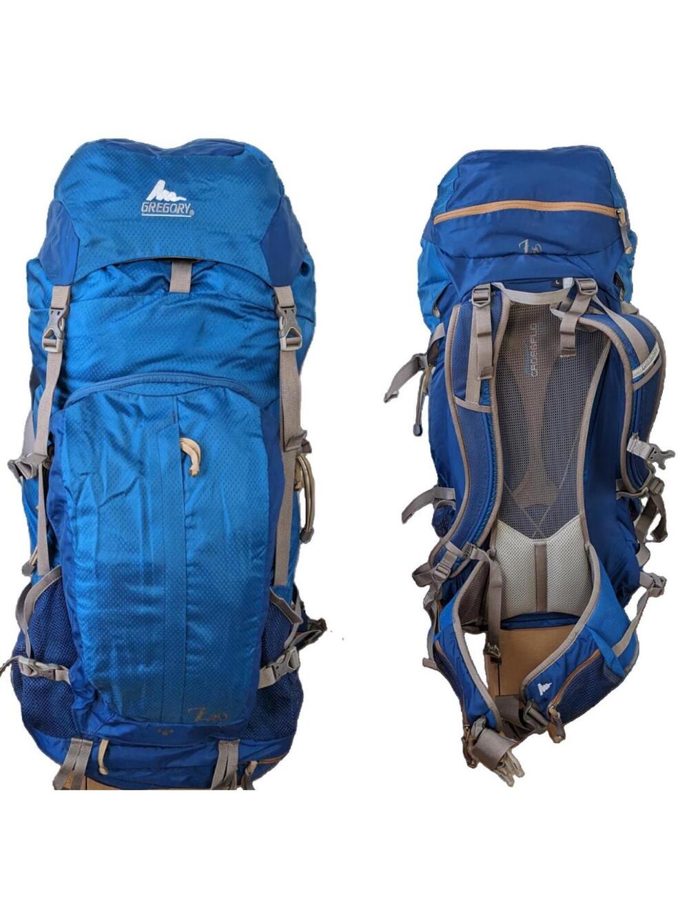 Gregory Z40 Hiking Backpack China | Adjustable Lightweight Ventilated Blue Sz L